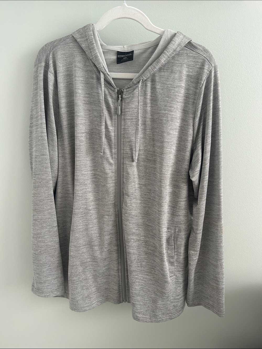32 Degrees Light Gray Hooded Zip-Up Jacket